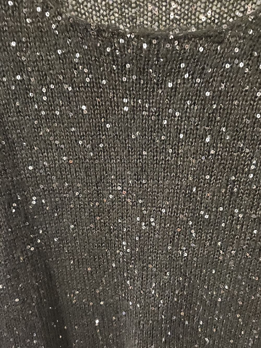 Fashion Bug Black Sequin Sweater Top - Picture 2 of 8